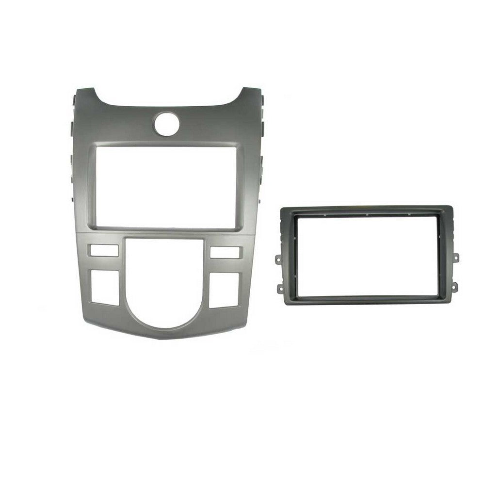 FITTING KIT KIA CERATO 2008 - 2012 DOUBLE DIN (AUTO AIRCON ONLY) (SILVER)