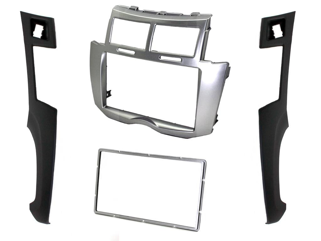 FITTING KIT TOYOTA YARIS VITZ 2007 - 2011 DOUBLE DIN (SILVER / BLACK)