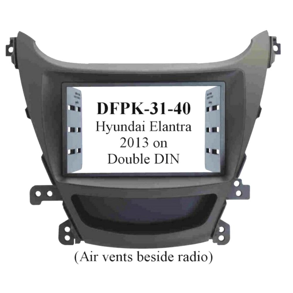 FITTING KIT HYUNDAI ELANTRA (MD3) 2013 - 2015 DOUBLE DIN (BLACK)