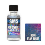 SMS AIRBRUSH PAINT ACRYLIC LACQUER HOLOSHIFT STAR BURST BLUE/PURPLE/HOLO 30ML