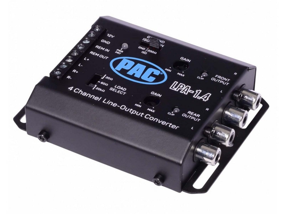 PAC 4 CH ACTIVE LINE OUT CONVERTER WITH AUTO TURN ON FOR AMP INSTALLATION 20V / 100W
