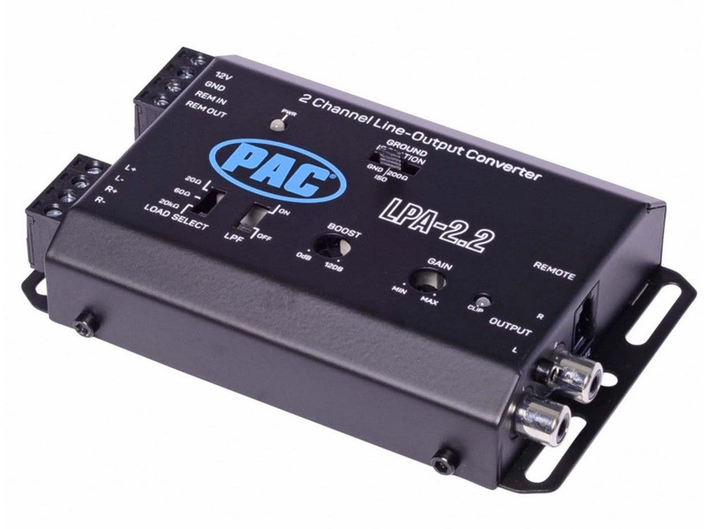 PAC 2 CH ACTIVE LINE OUT CONVERTER WITH AUTO TURN ON FOR AMP INSTALLATION 40V / 400W