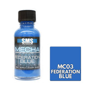SMS AIRBRUSH PAINT ACRYLIC LACQUER MECHA FEDERATION BLUE 30ML