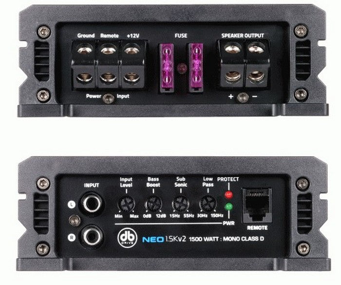 DB DRIVE AMP NEOv2 MONO - 350W RMS @ 2OHM / 750W RMS @ 1 OHM