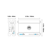 DB DRIVE AMPLIFIER NEO MINI 2 CH - 125W RMS X 2 @ 4OHM / 250W RMS X 2 @ 2OHM