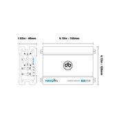 DB DRIVE AMPLIFIER NEO MINI 4 CH - 50W RMS X 4 @ 4OHM / 100W RMS X 4 @ 2OHM