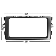 FITTING KIT TOYOTA COROLLA HATCH , AURIS 2006 - 2012 (E152) (GUN METAL 120MM HIGH)(NEEDS SIDE TRIMS)