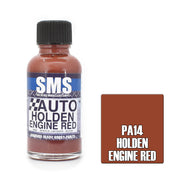 SMS AIRBRUSH PAINT ACRYLIC LACQUER AUTO COLOUR HOLDEN ENGINE RED 30ML