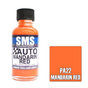 SMS AIRBRUSH PAINT ACRYLIC LACQUER AUTO COLOUR MANDARIN RED 30ML