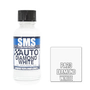 SMS AIRBRUSH PAINT ACRYLIC LACQUER AUTO COLOUR DIAMOND WHITE 30ML