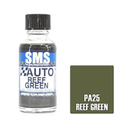 SMS AIRBRUSH PAINT ACRYLIC LACQUER AUTO COLOUR REEF GREEN 30ML