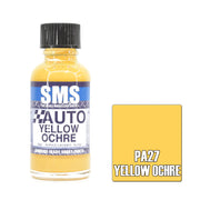 SMS AIRBRUSH PAINT ACRYLIC LACQUER AUTO COLOUR YELLOW OCHRE 30ML
