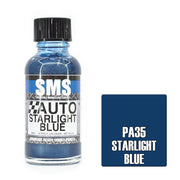 SMS AIRBRUSH PAINT ACRYLIC LACQUER AUTO COLOUR STARLIGHT BLUE 30ML