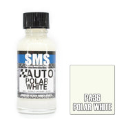 SMS AIRBRUSH PAINT ACRYLIC LACQUER AUTO COLOUR POLAR WHITE 30ML