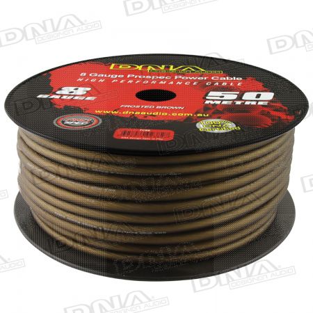 DNA CABLE 8 GAUGE POWER CABLE FROSTED BROWN 50 METRES