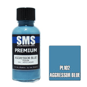 SMS AIRBRUSH PAINT ACRYLIC LACQUER PREMIUM AGGRESSOR BLUE 30ML