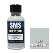 SMS AIRBRUSH PAINT ACRYLIC LACQUER PREMIUM AGGRESSOR GREY 30ML