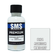 SMS AIRBRUSH PAINT ACRYLIC LACQUER PREMIUM AGGRESSOR WHITE GREY 30ML