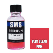 SMS AIRBRUSH PAINT ACRYLIC LACQUER PREMIUM CLEAR PINK 30ML