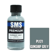 SMS AIRBRUSH PAINT ACRYLIC LACQUER PREMIUM GUNSHIP GREY 30ML