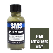 SMS AIRBRUSH PAINT ACRYLIC LACQUER PREMIUM BRITISH DARK OLIVE 30ML