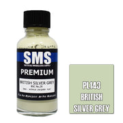 SMS AIRBRUSH PAINT ACRYLIC LACQUER PREMIUM BRITISH SILVER GREY 30ML