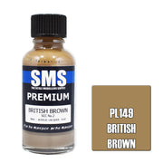 SMS AIRBRUSH PAINT ACRYLIC LACQUER PREMIUM BRITISH BROWN SCC NO.2 30ML