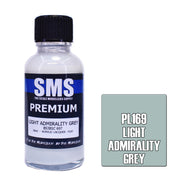 SMS AIRBRUSH PAINT ACRYLIC LACQUER PREMIUM LIGHT ADMIRALITY GREY 30ML