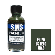 SMS AIRBRUSH PAINT ACRYLIC LACQUER PREMIUM US HELO DRAB 30ML