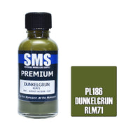 SMS AIRBRUSH PAINT ACRYLIC LACQUER PREMIUM DUNKELGRUN RLM71 30ML