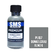 SMS AIRBRUSH PAINT ACRYLIC LACQUER PREMIUM DUNKELGRAU RLM74 30ML