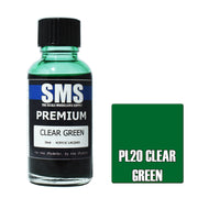 SMS AIRBRUSH PAINT ACRYLIC LACQUER PREMIUM CLEAR GREEN 30ML