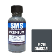 SMS AIRBRUSH PAINT ACRYLIC LACQUER PREMIUM CHARCOAL 30ML