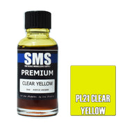 SMS AIRBRUSH PAINT ACRYLIC LACQUER PREMIUM CLEAR YELLOW 30ML