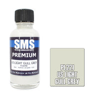 SMS AIRBRUSH PAINT ACRYLIC LACQUER PREMIUM US LIGHT GULL GREY 30ML