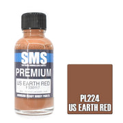 SMS AIRBRUSH PAINT ACRYLIC LACQUER PREMIUM US EARTH RED 30ML