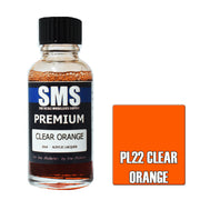 SMS AIRBRUSH PAINT ACRYLIC LACQUER PREMIUM CLEAR ORANGE 30ML