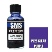 SMS AIRBRUSH PAINT ACRYLIC LACQUER PREMIUM CLEAR PURPLE 30ML