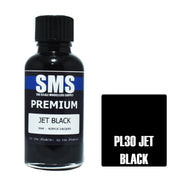 SMS AIRBRUSH PAINT ACRYLIC LACQUER PREMIUM JET BLACK ACRYLIC 30ML