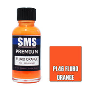 SMS AIRBRUSH PAINT ACRYLIC LACQUER PREMIUM FLURO ORANGE 30ML