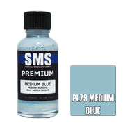 SMS AIRBRUSH PAINT ACRYLIC LACQUER PREMIUM MEDIUM BLUE 30ML