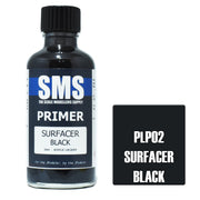 SMS AIRBRUSH PAINT ACRYLIC LACQUER PRIMER SURFACER BLACK 50ML