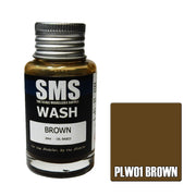 SMS AIRBRUSH PAINT ACRYLIC LACQUER WASH BROWN 30ML
