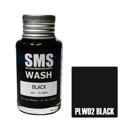 SMS AIRBRUSH PAINT ACRYLIC LACQUER WASH BLACK 30ML