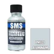 SMS AIRBRUSH PAINT ACRYLIC LACQUER METALLIC ALUMINIUM 30ML