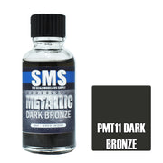 SMS AIRBRUSH PAINT ACRYLIC LACQUER METALLIC DARK BRONZE 30ML
