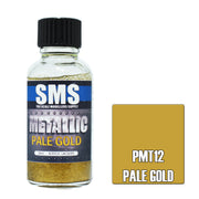 SMS AIRBRUSH PAINT ACRYLIC LACQUER METALLIC PALE GOLD 30ML