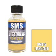 SMS AIRBRUSH PAINT ACRYLIC LACQUER METALLIC LIGHT GOLD 30ML