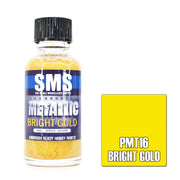 SMS AIRBRUSH PAINT ACRYLIC LACQUER METALLIC BRIGHT GOLD 30ML