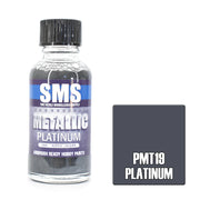 SMS AIRBRUSH PAINT ACRYLIC LACQUER METALLIC PLATINUM 30ML